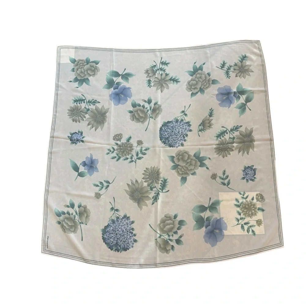 Impressions Light Pink Blue Floral Summer Scarf Purse Accessory Girly Feminine